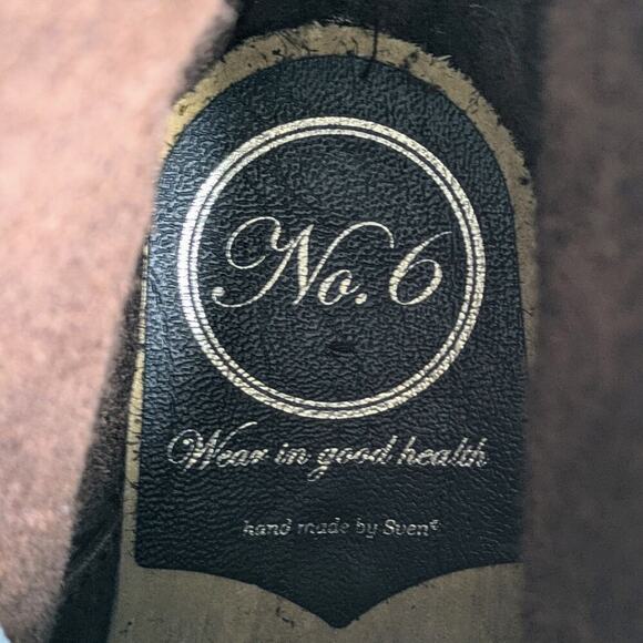 No. 6 Store Ankle Boots 37 Brown Leather Lace Up Wedge Bohemian Scandi Chic - Picture 2 of 15